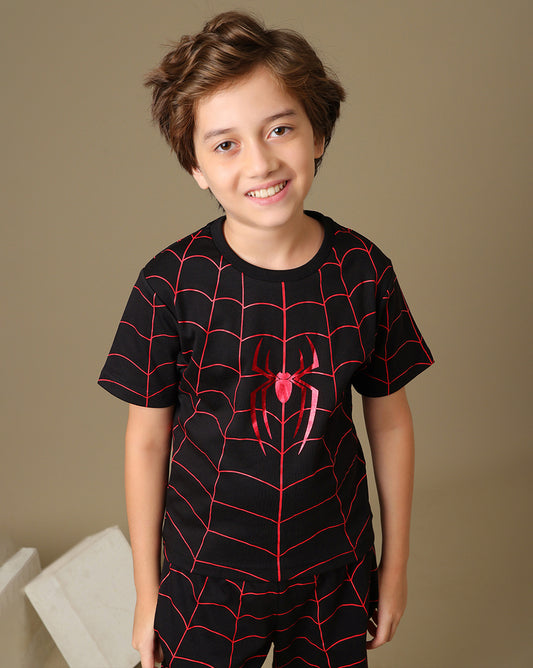 Spider-Man Printed Regular Fit Tshirt For Boys
