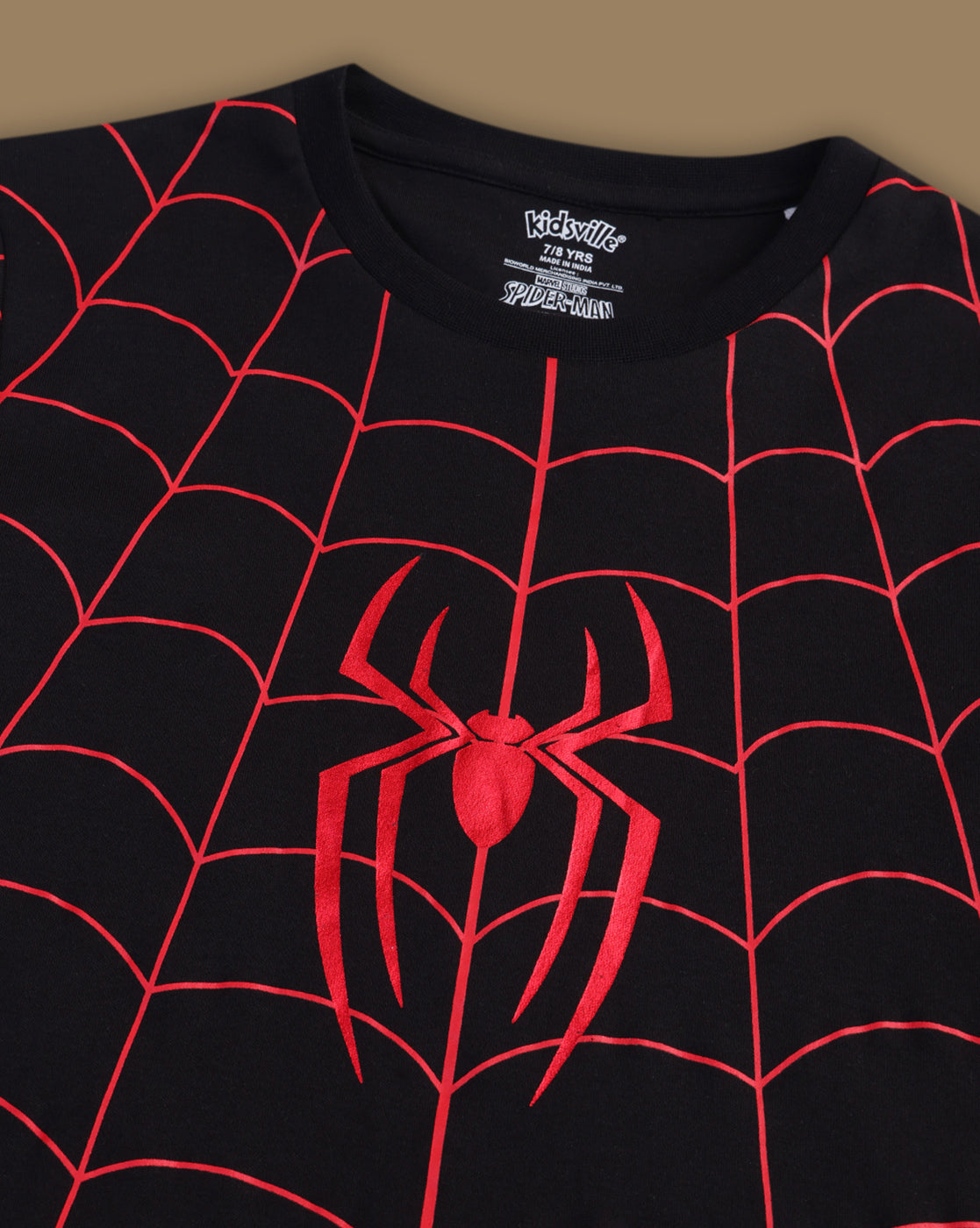 Spider-Man Printed Regular Fit Tshirt For Boys