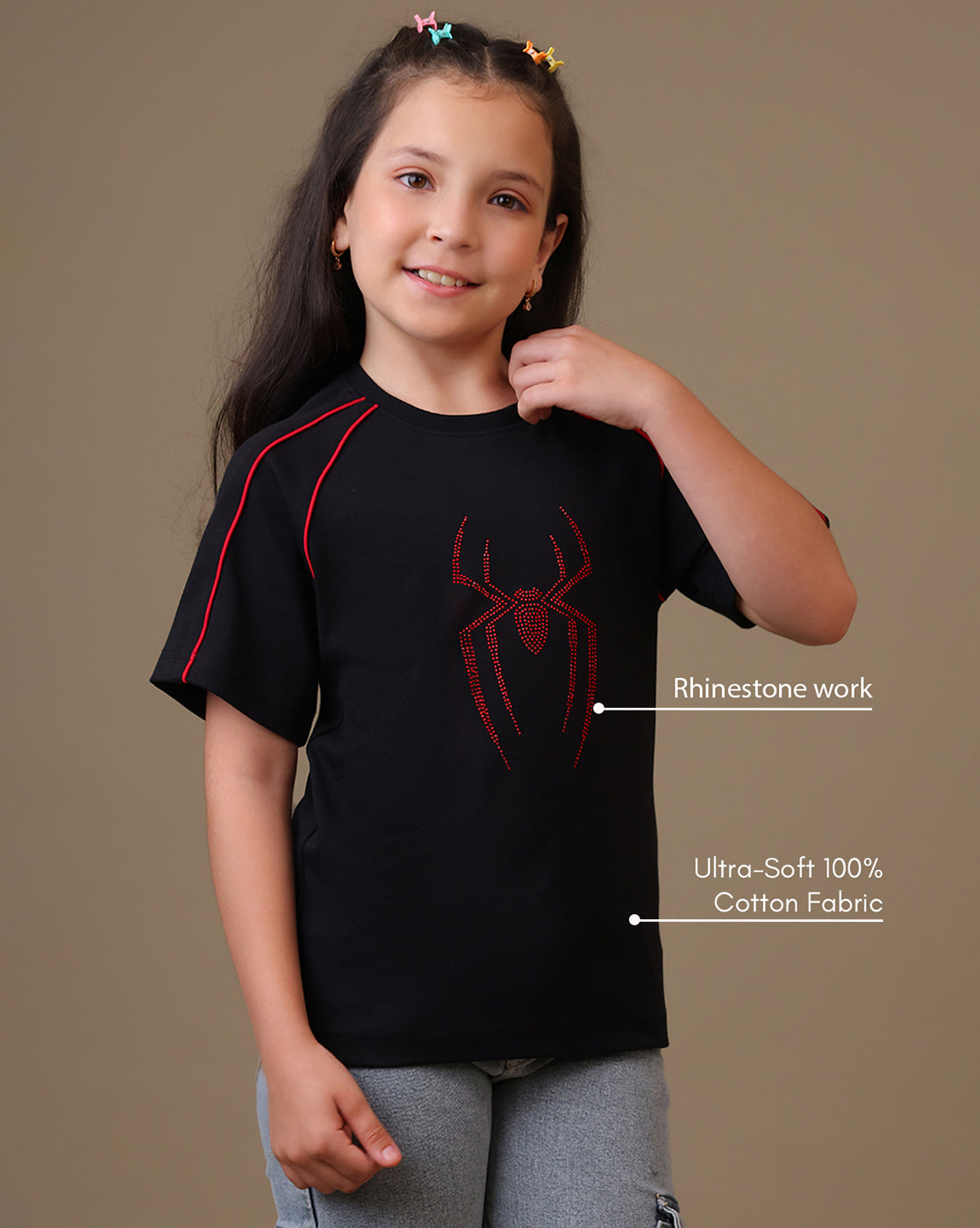 Spiderman  Regular Fit Tshirt  Girls