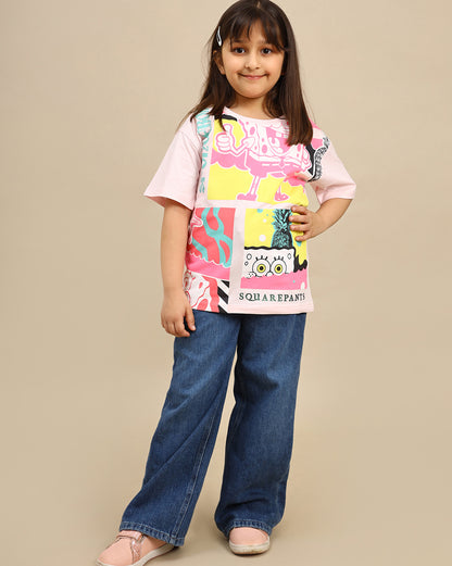 SpongeBob Squarepants Regular Fit Tshirt Girls
