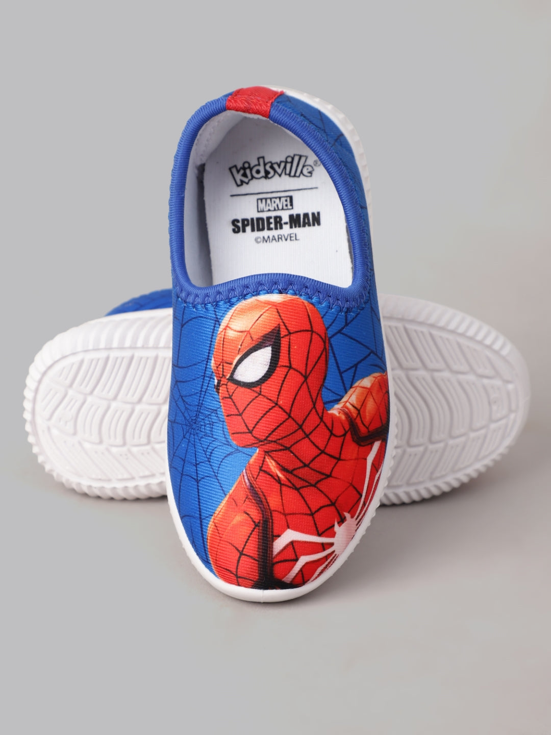 Spiderman Printed Lycra Shoes For Kids Boys