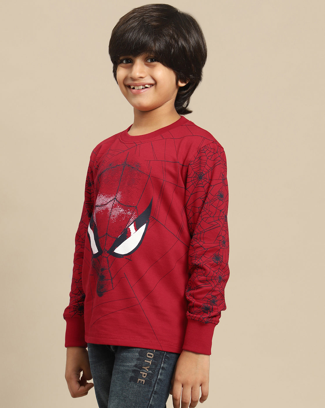 Spiderman Printed Regular Fit Sweatshirt For Boys