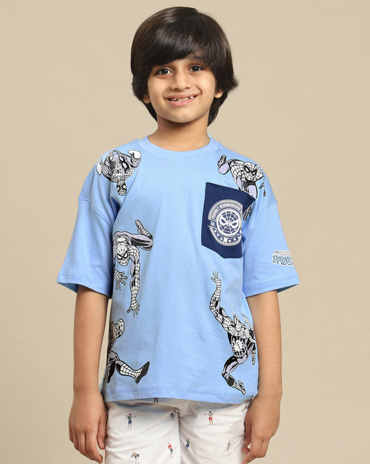 Spiderman Printed Oversized Fit Tshirt For Boys