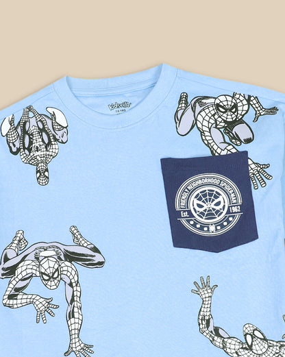 Spiderman Printed Oversized Fit Tshirt For Boys