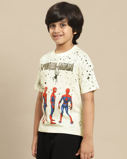 Spiderman Printed Regular Fit Tshirt For Boys