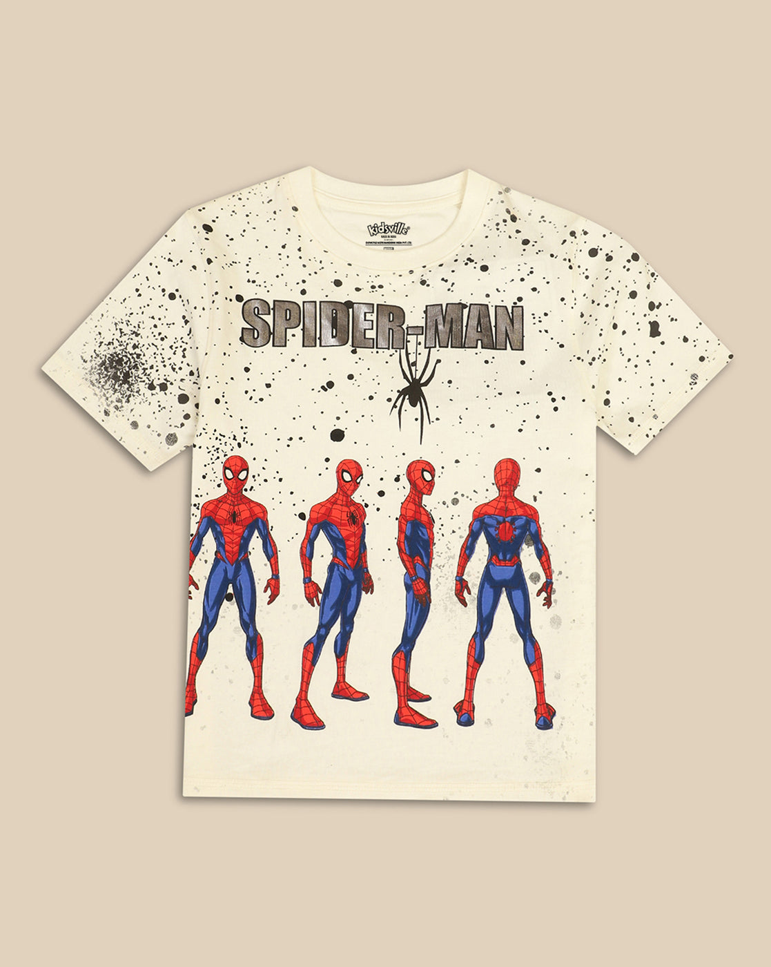 Spiderman Printed Regular Fit Tshirt For Boys