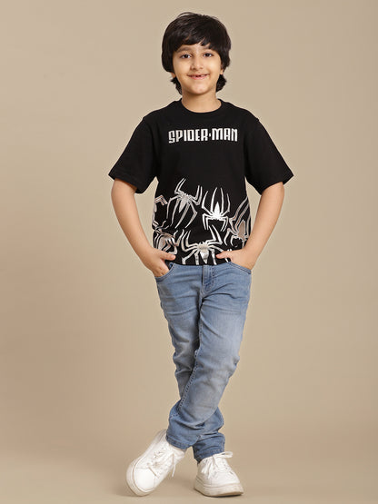 Spiderman Printed Regular Fit Tshirt For Boys