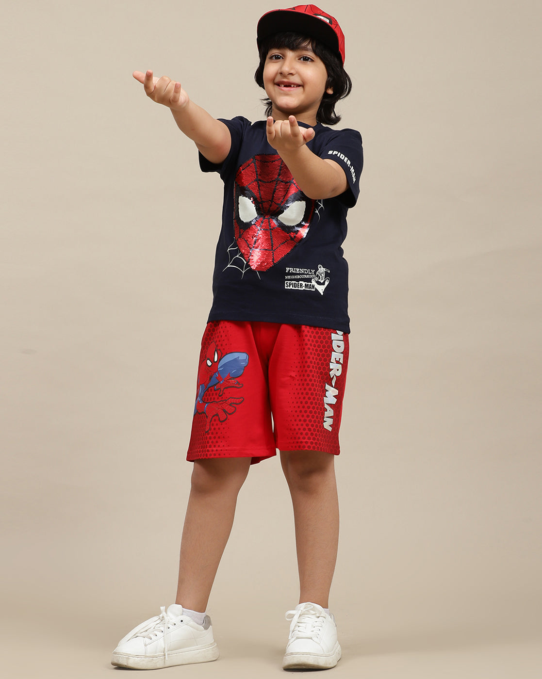 Spiderman Printed Regular Fit Tshirt For Boys