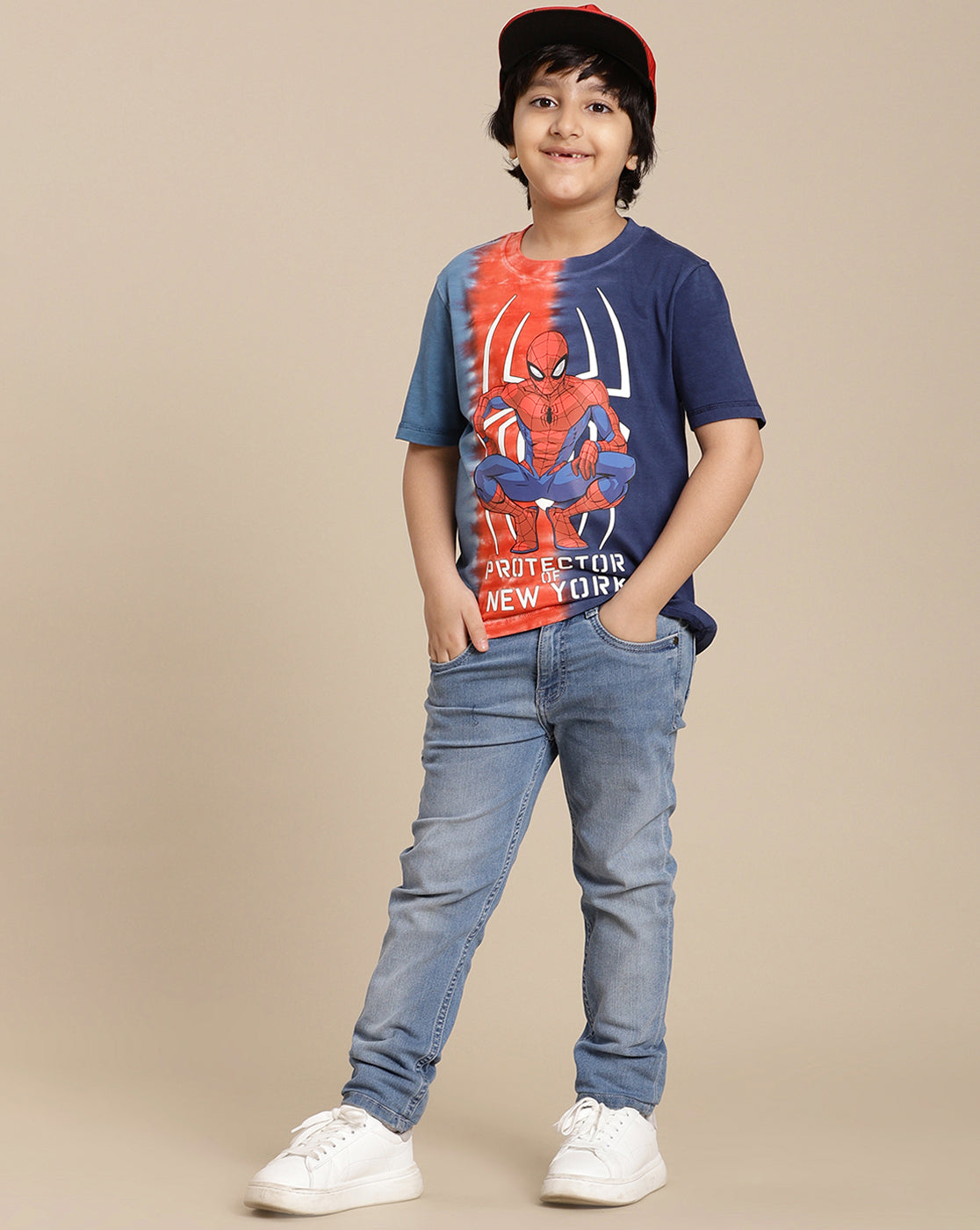 Spiderman Printed Regular Fit Tshirt For Boys