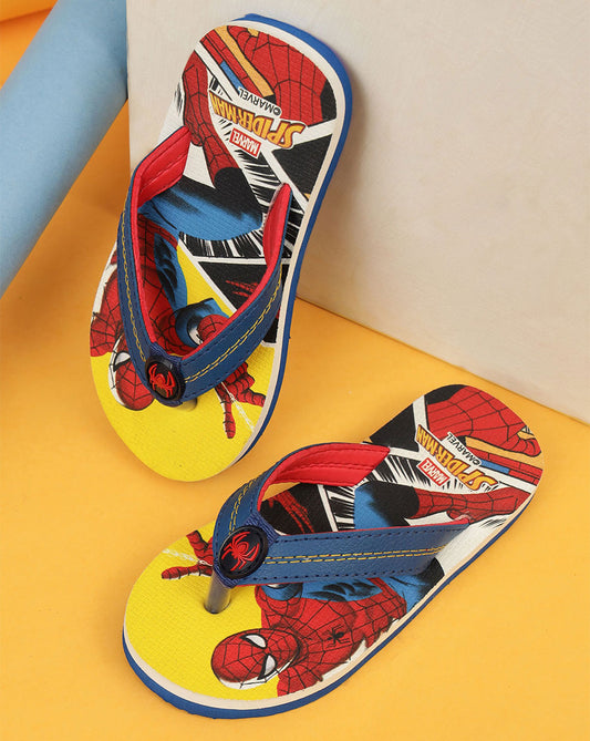 Spiderman Printed Flip-Flops For Kids Boys