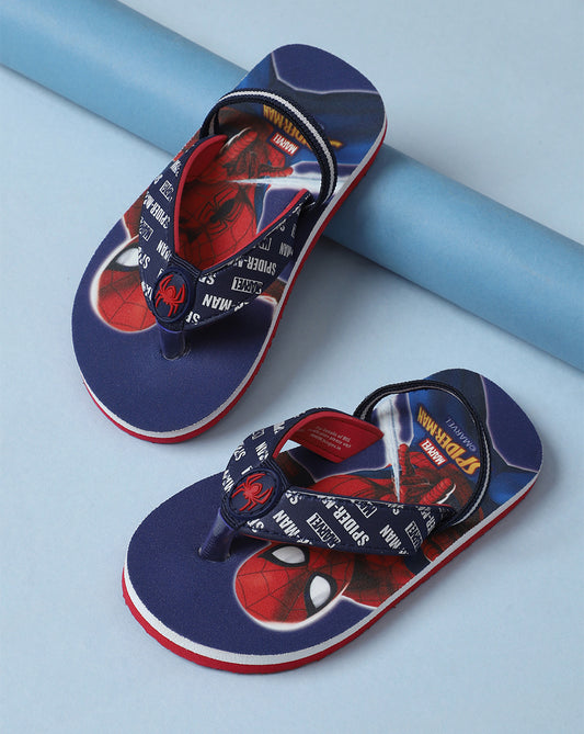 Spiderman Printed Flip-Flops For Kids Boys