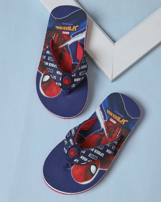 Spiderman Printed Flip-Flops For Kids Boys