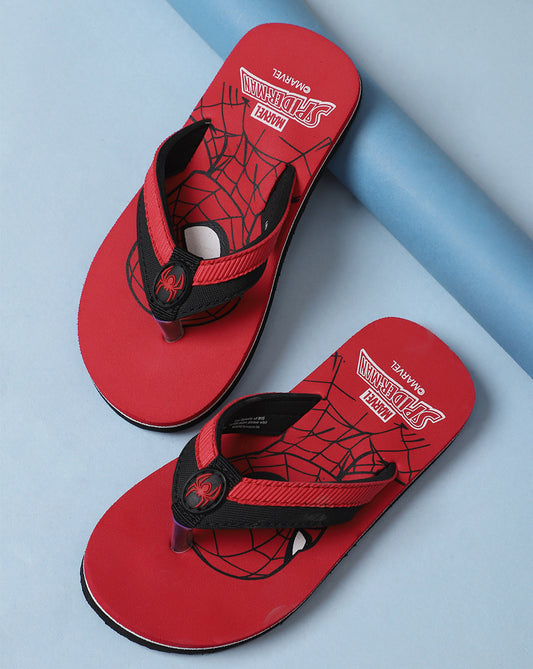 Spiderman Printed Flip-Flops For Kids Boys