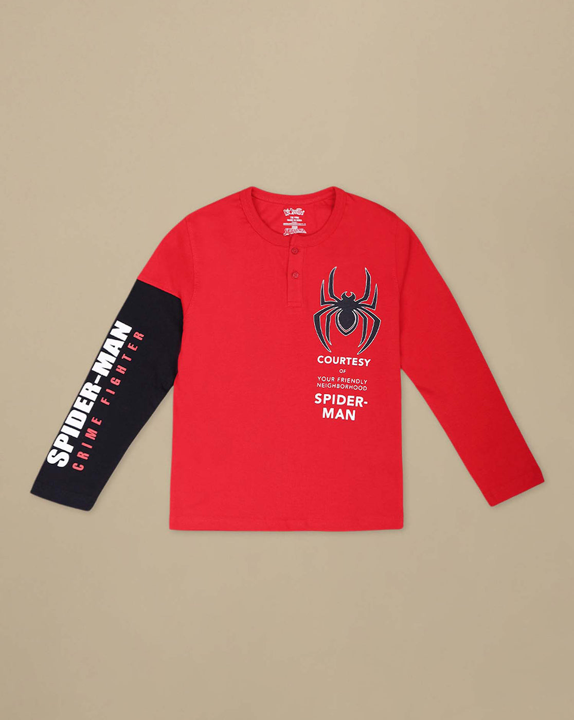 Spiderman Printed Regular Fit Tshirt For Boys