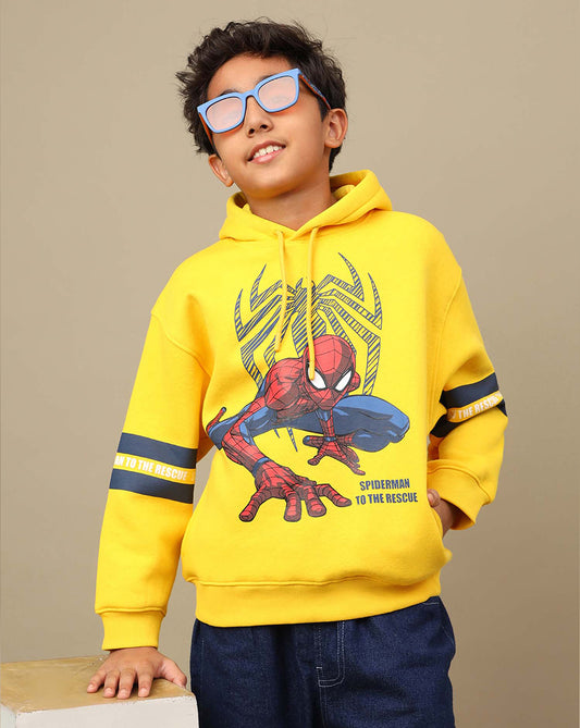 Spiderman Printed Oversized Hoodie For Boys