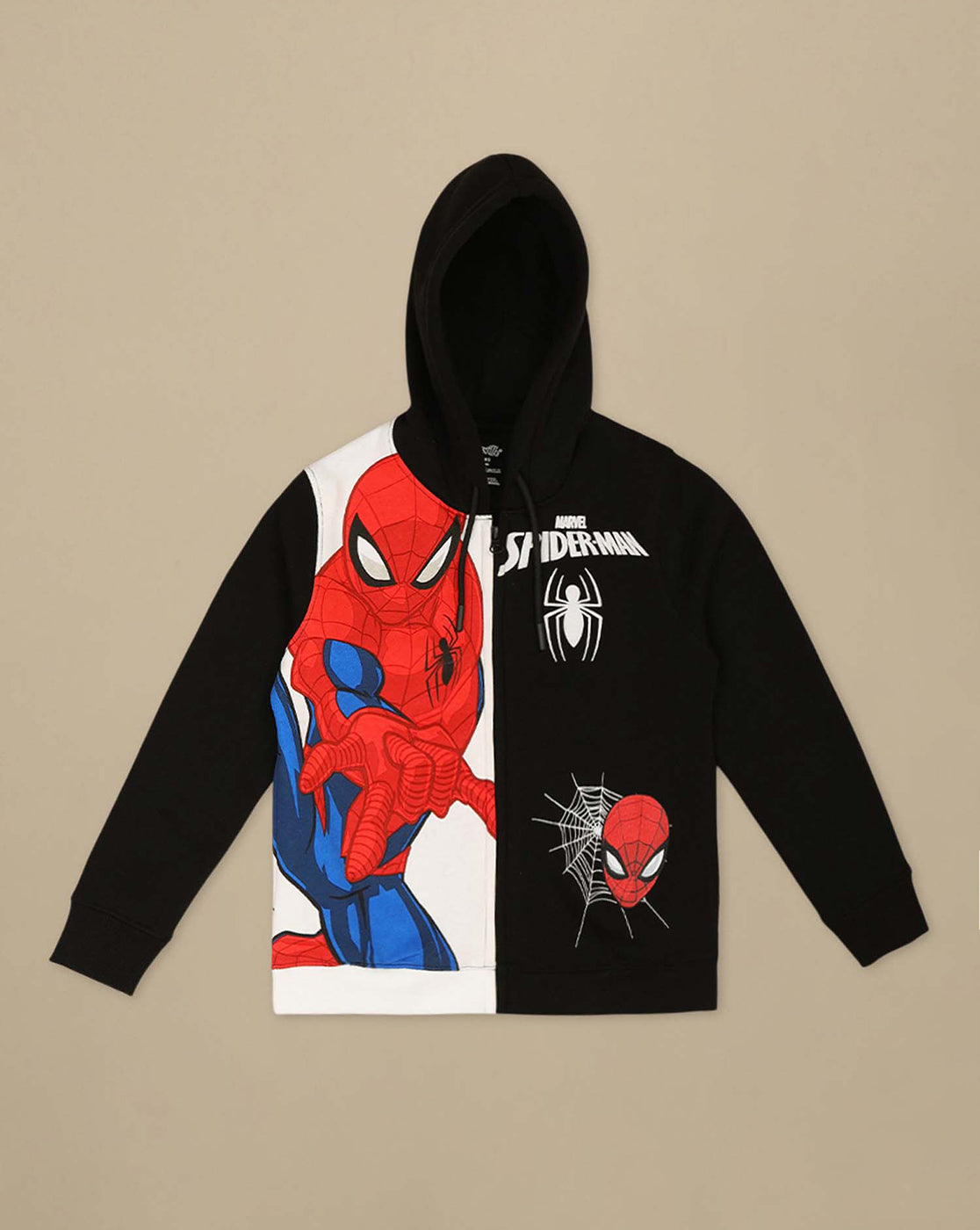 Spiderman Printed Regular Fit Hoodie For Boys