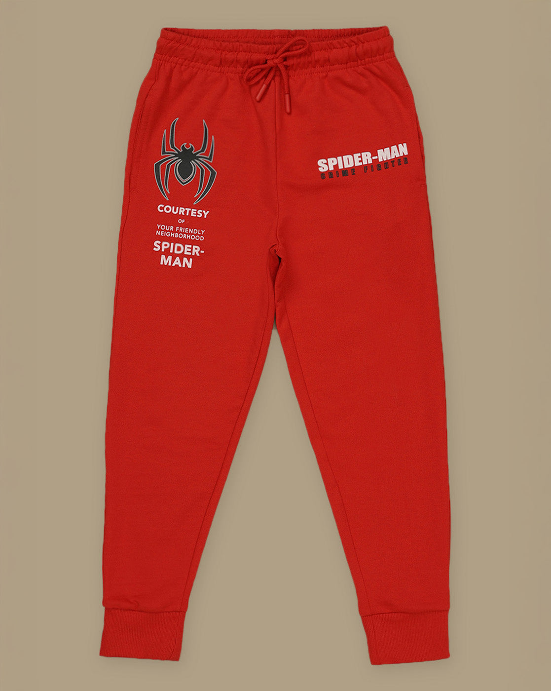 Spiderman Printed Regular Fit Joggers For Boys