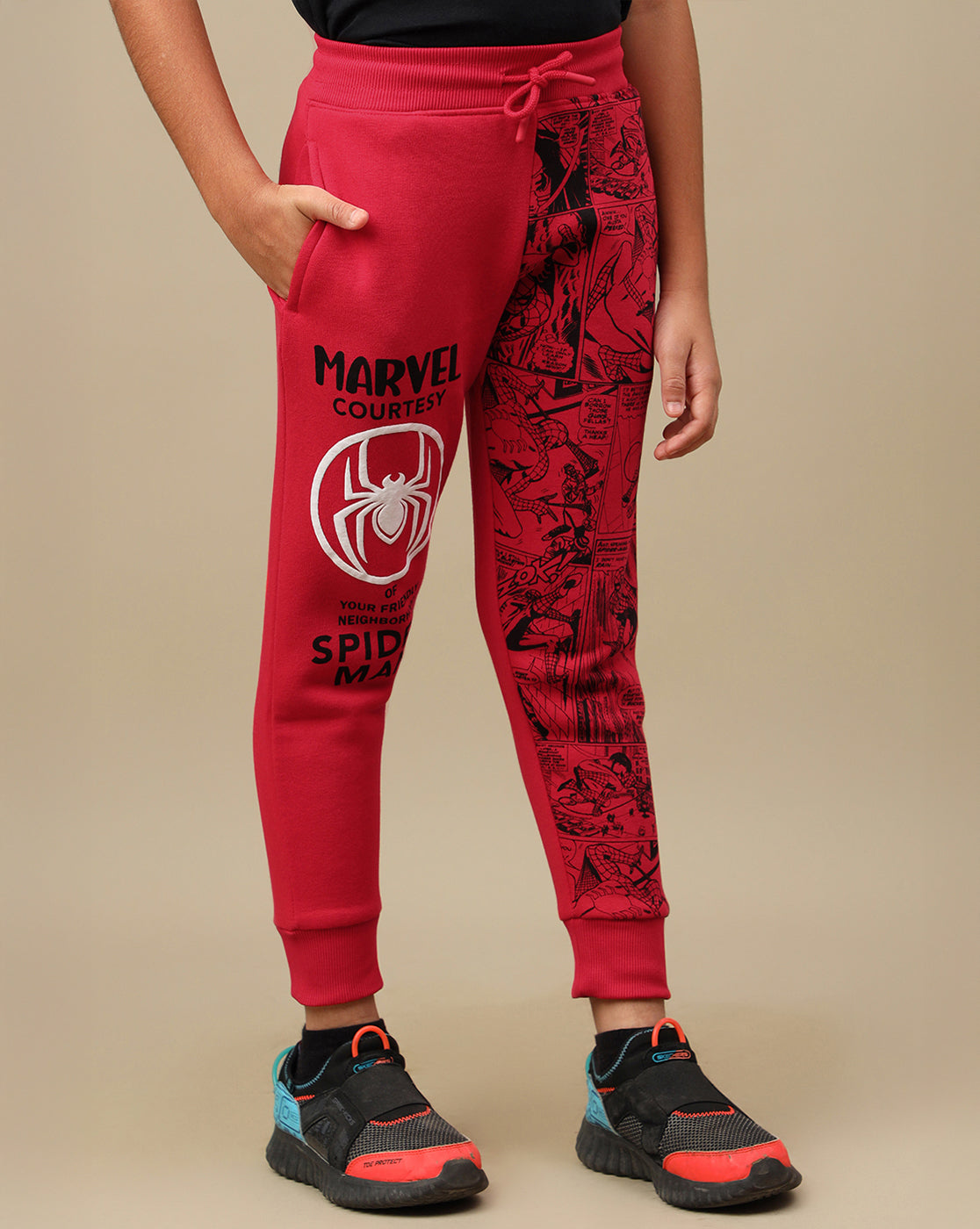 Spiderman Printed Regular Fit Jogger For Boys