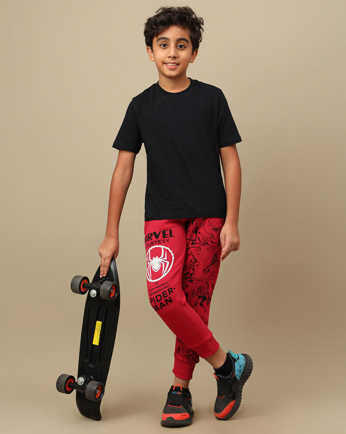 Spiderman Printed Regular Fit Jogger For Boys