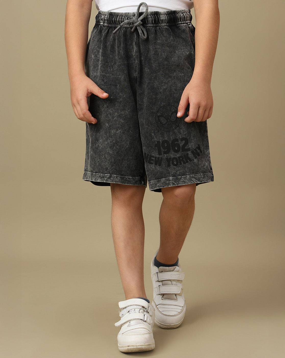 Spiderman Printed Regular Fit Denim Shorts For Boys