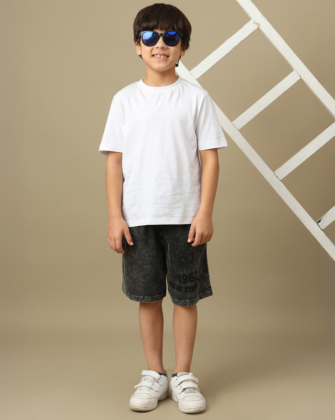 Spiderman Printed Regular Fit Denim Shorts For Boys