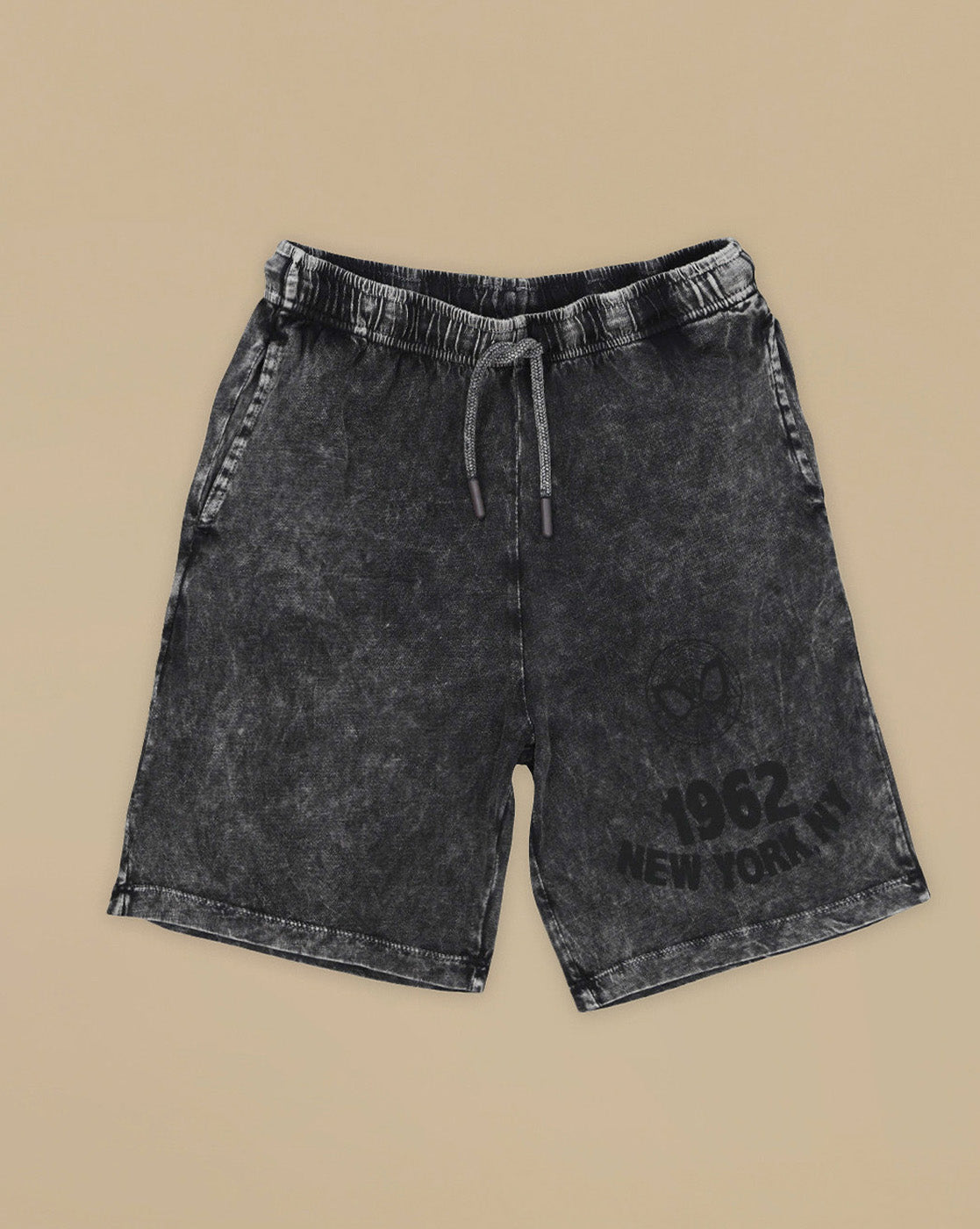Spiderman Printed Regular Fit Denim Shorts For Boys