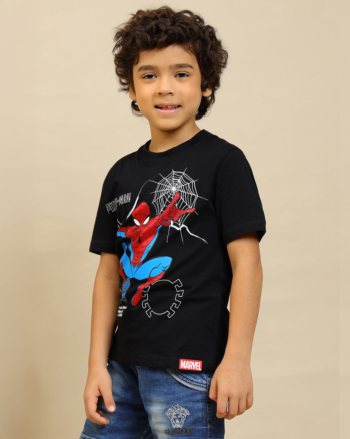 Spiderman Printed Regular Fit Tshirt For Boys