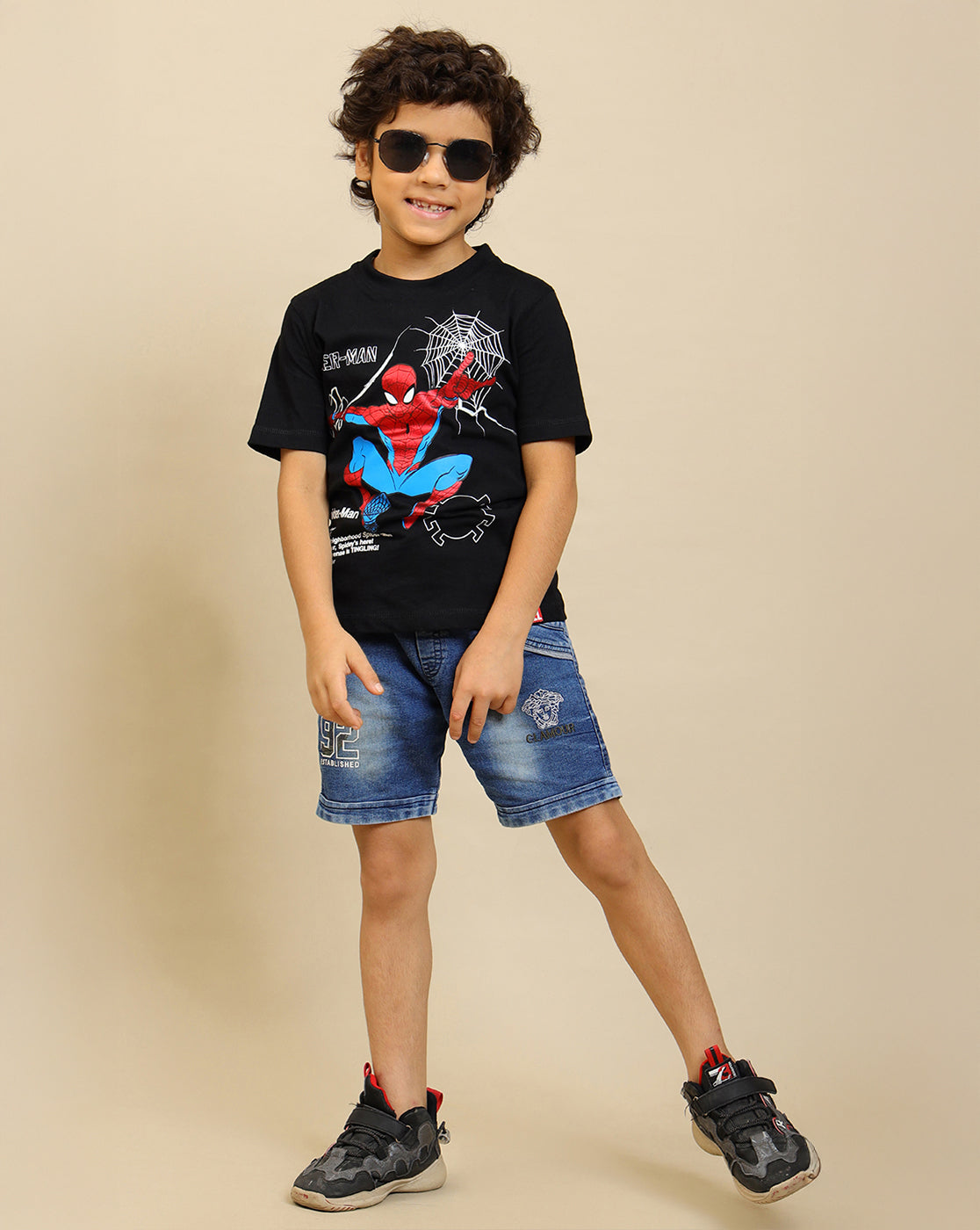 Spiderman Printed Regular Fit Tshirt For Boys