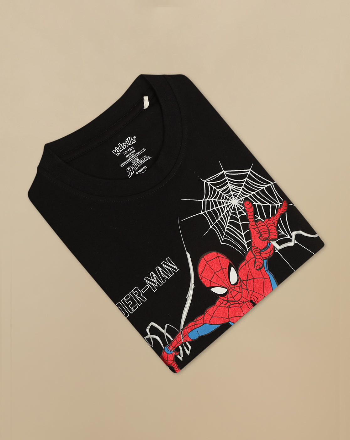 Spiderman Printed Regular Fit Tshirt For Boys