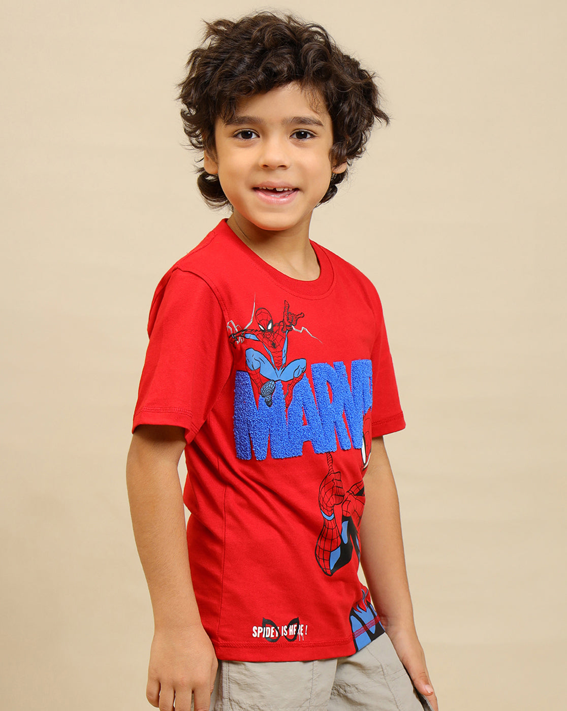 Spiderman Printed Regular Fit Tshirt For Boys