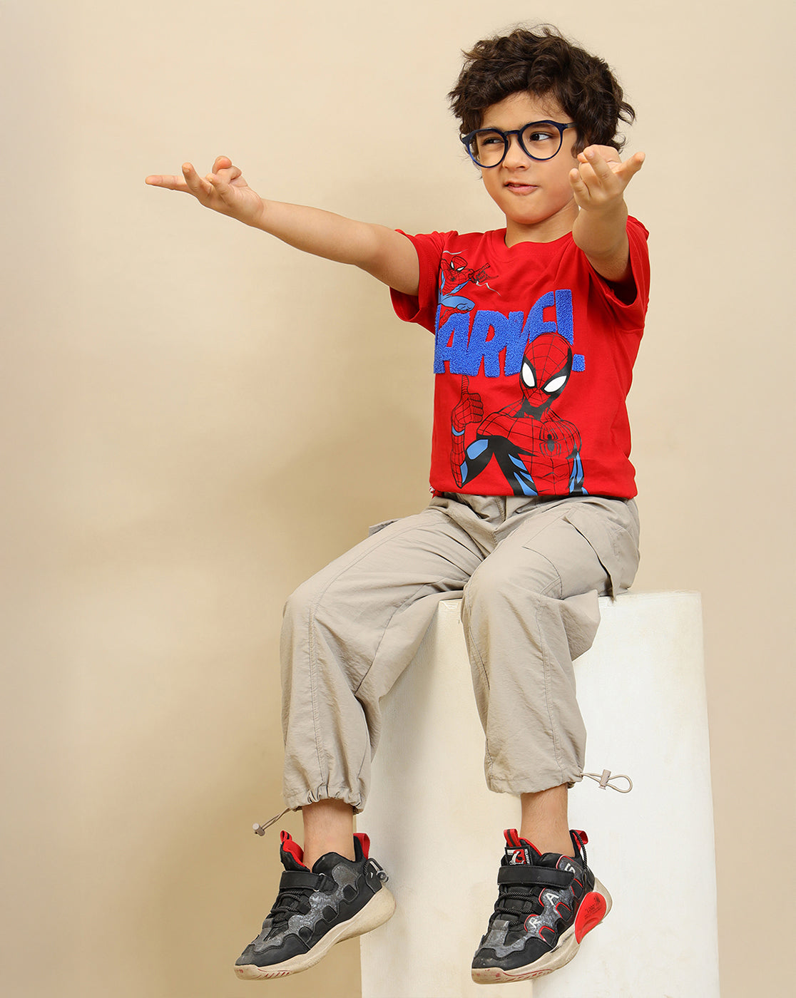 Spiderman Printed Regular Fit Tshirt For Boys