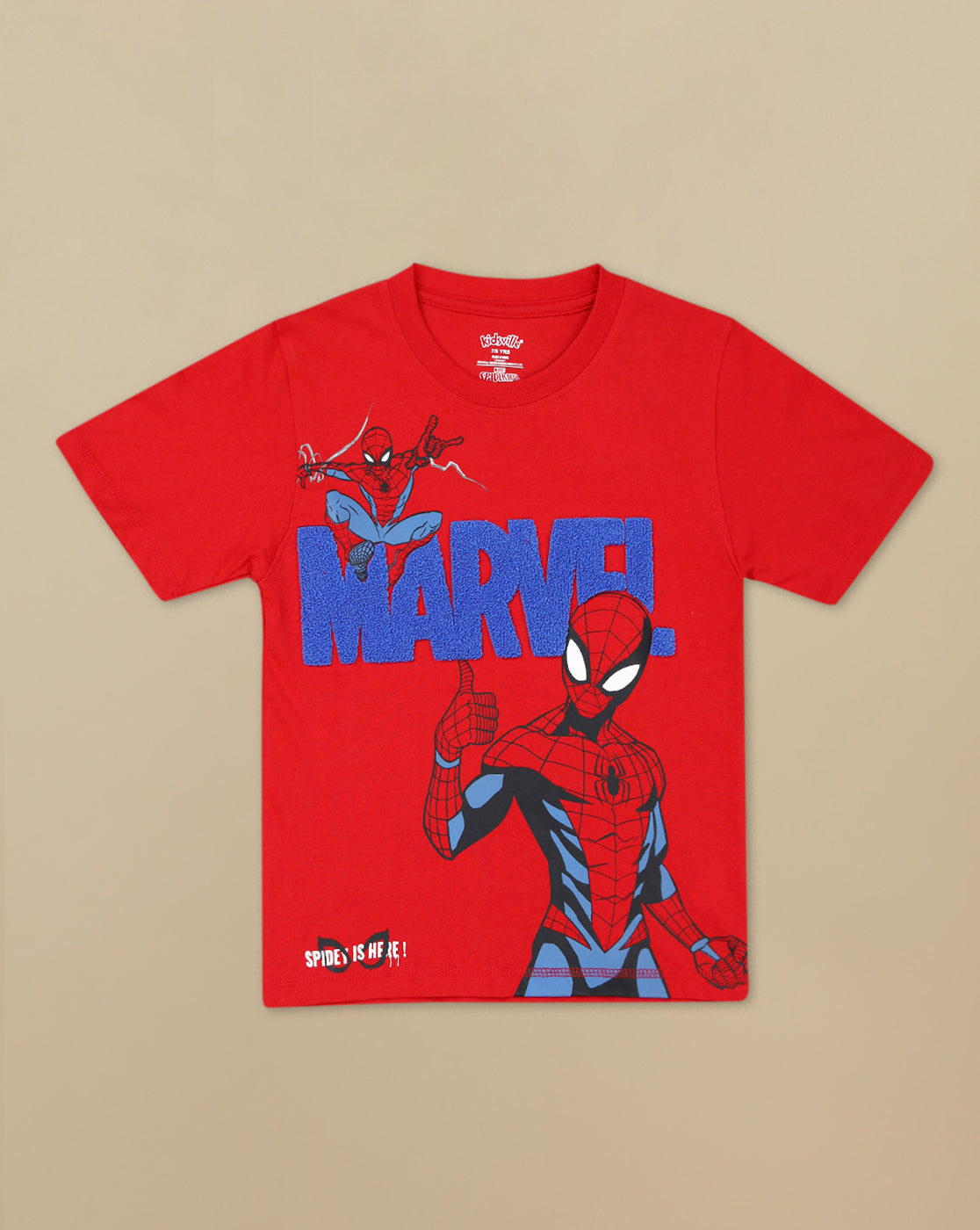 Spiderman Printed Regular Fit Tshirt For Boys