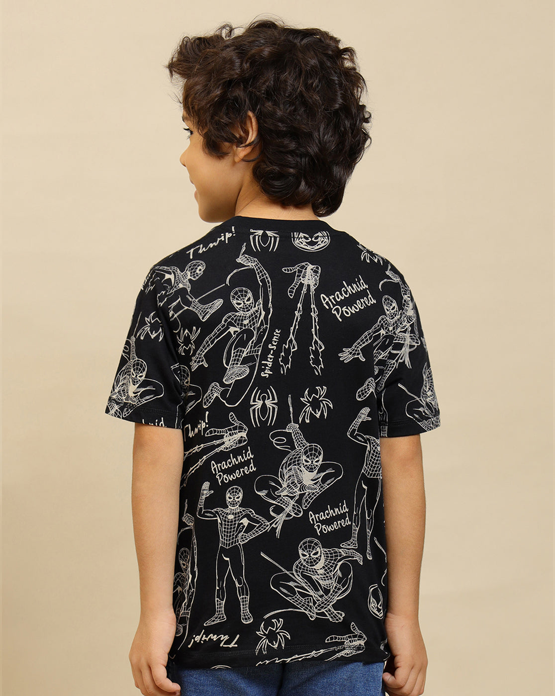 Spiderman Printed Regular Fit Tshirt For Boys