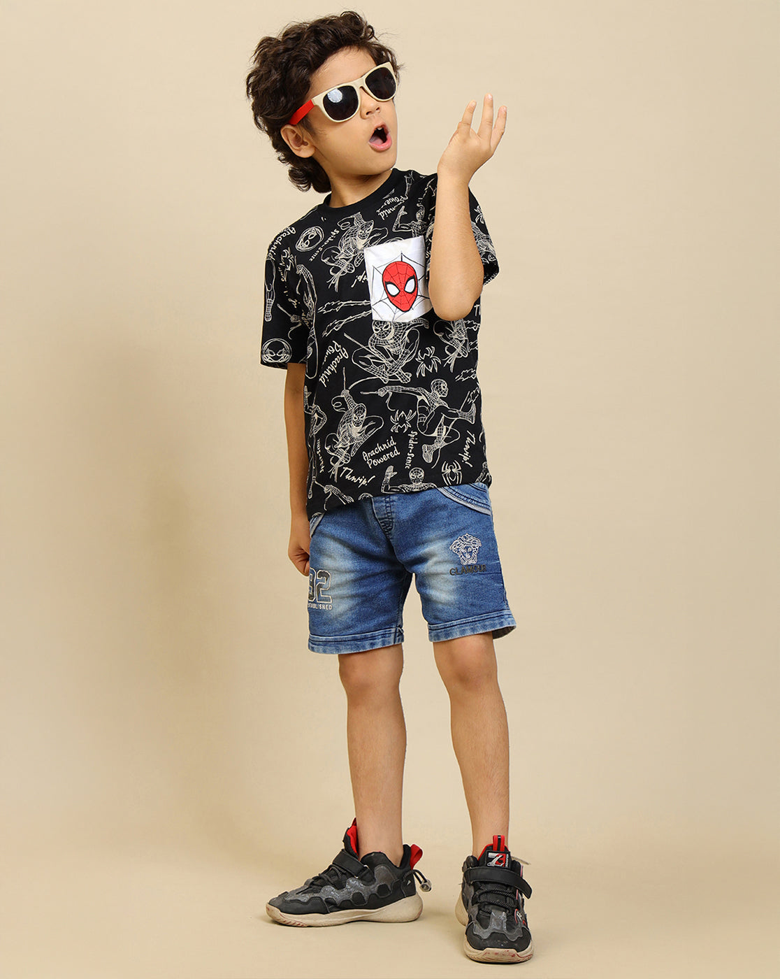 Spiderman Printed Regular Fit Tshirt For Boys