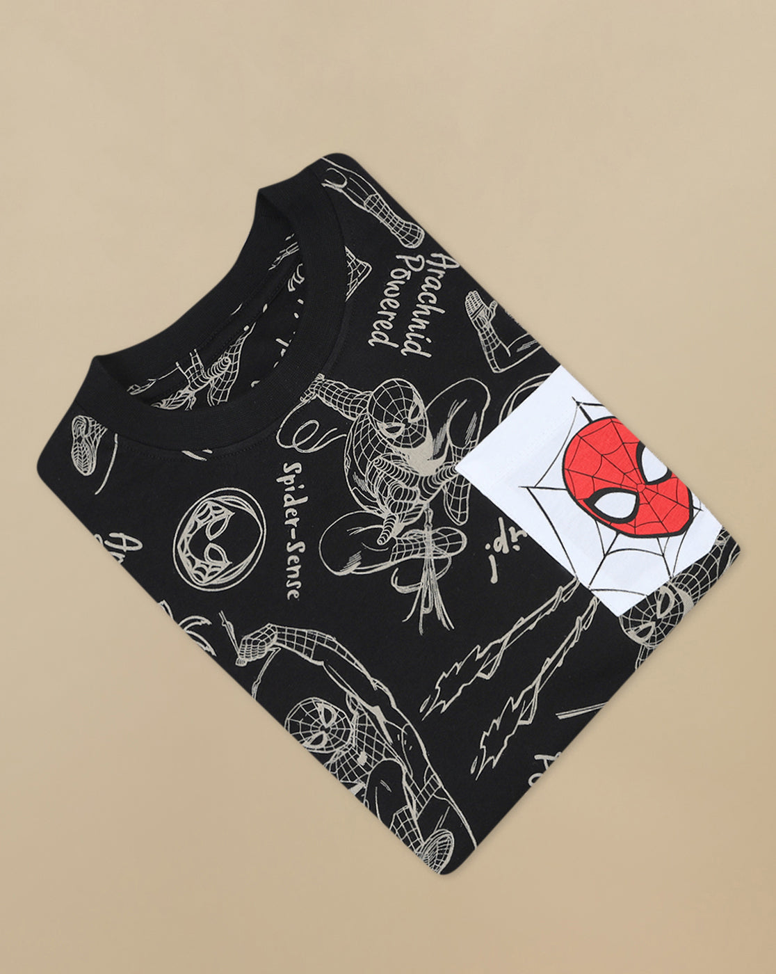 Spiderman Printed Regular Fit Tshirt For Boys