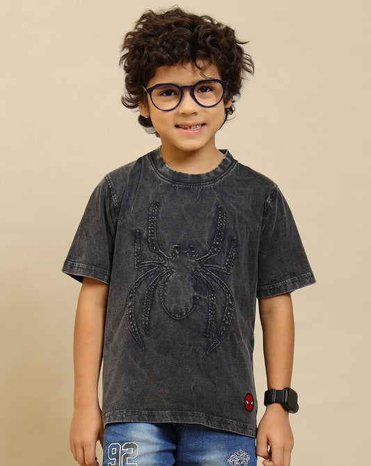 Spiderman Printed Regular Fit Tshirt For Boys