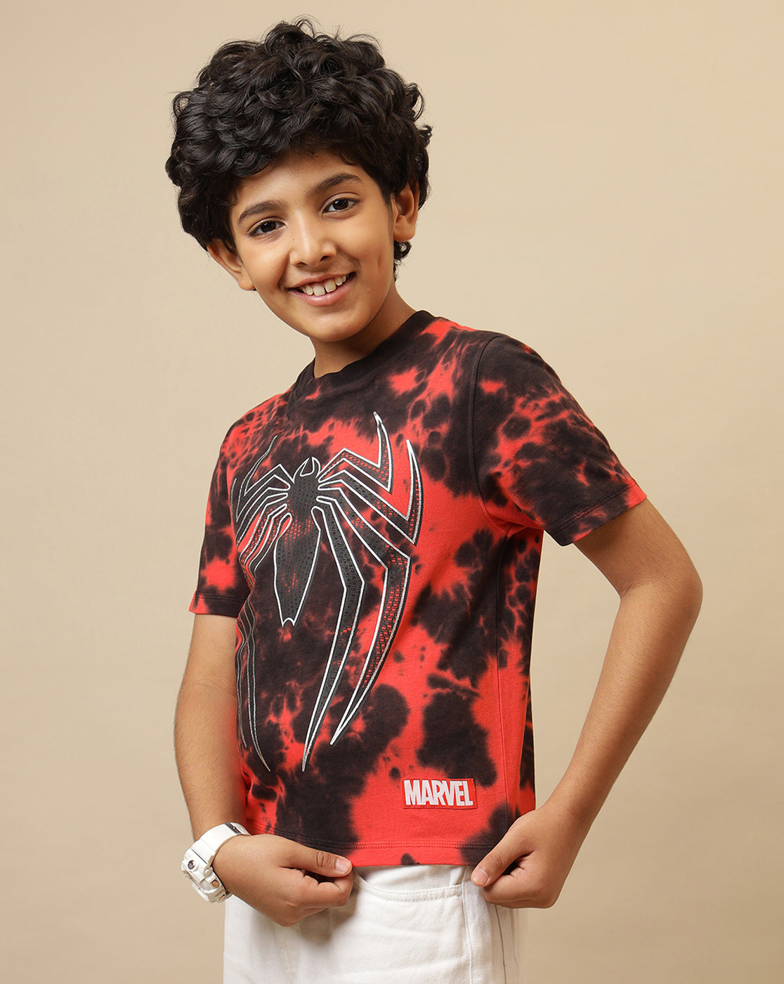 Spiderman Printed Regular Fit Tshirt For Boys