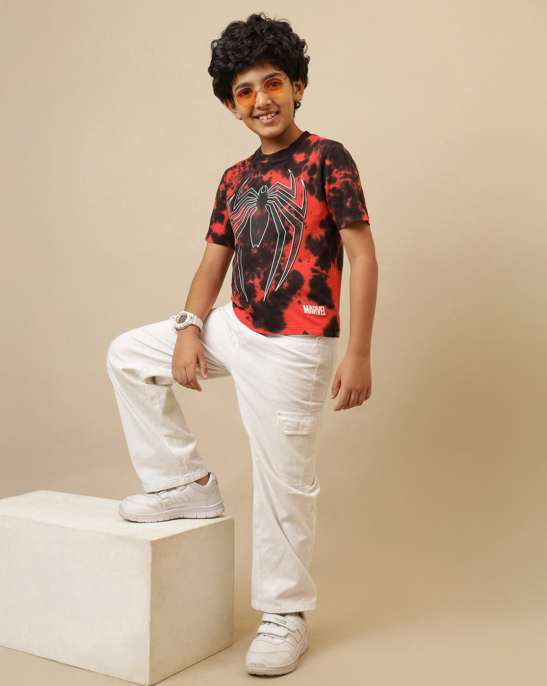 Spiderman Printed Regular Fit Tshirt For Boys