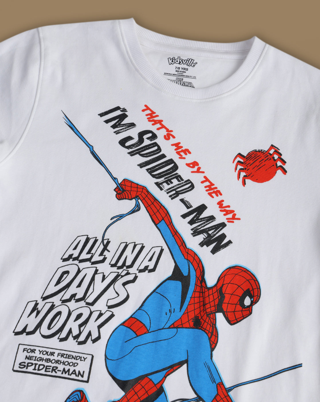 Spiderman Printed T-Shirt & Short Set For Boys