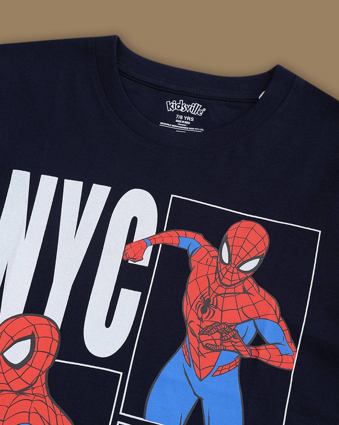 Spiderman Printed T-Shirt & Short Set For Boys