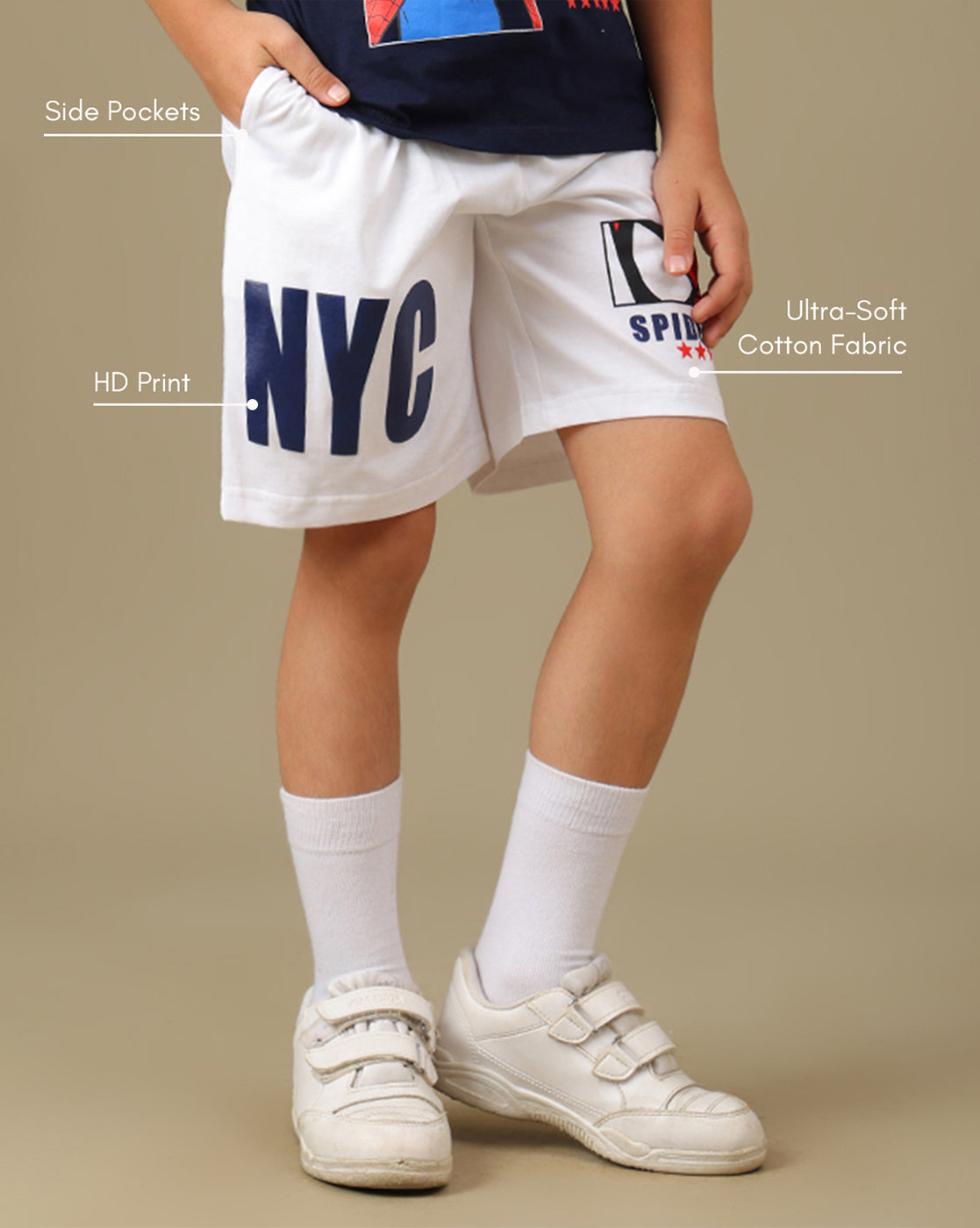 Spiderman Printed T-Shirt & Short Set For Boys