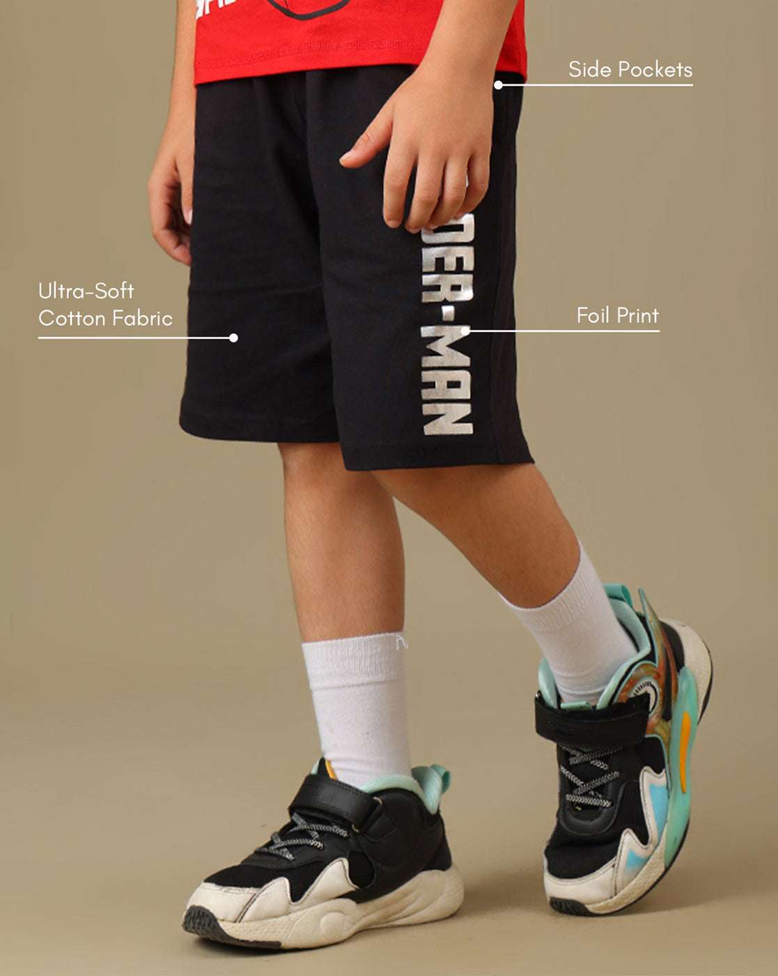 Spiderman Printed T-Shirt & Short Set For Boys