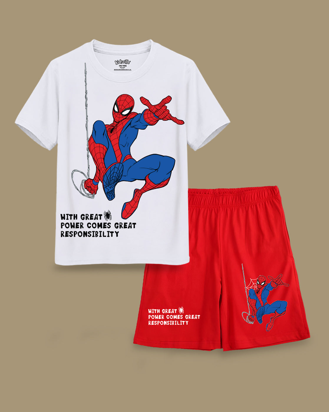 Spiderman  T-Shirt & Short Set  Boys