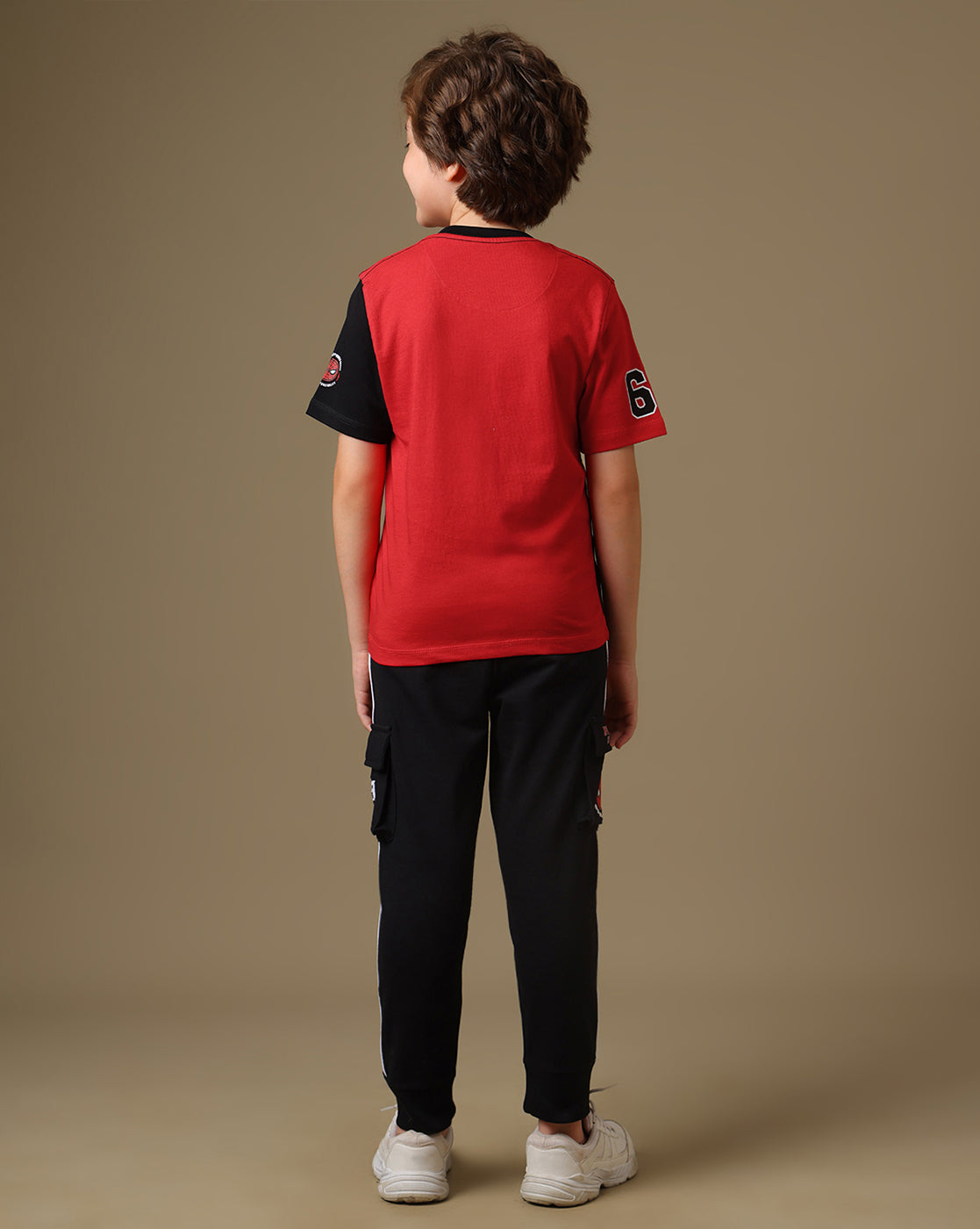 Spiderman Printed Regular Fit  T-Shirt and Joggers For Boys