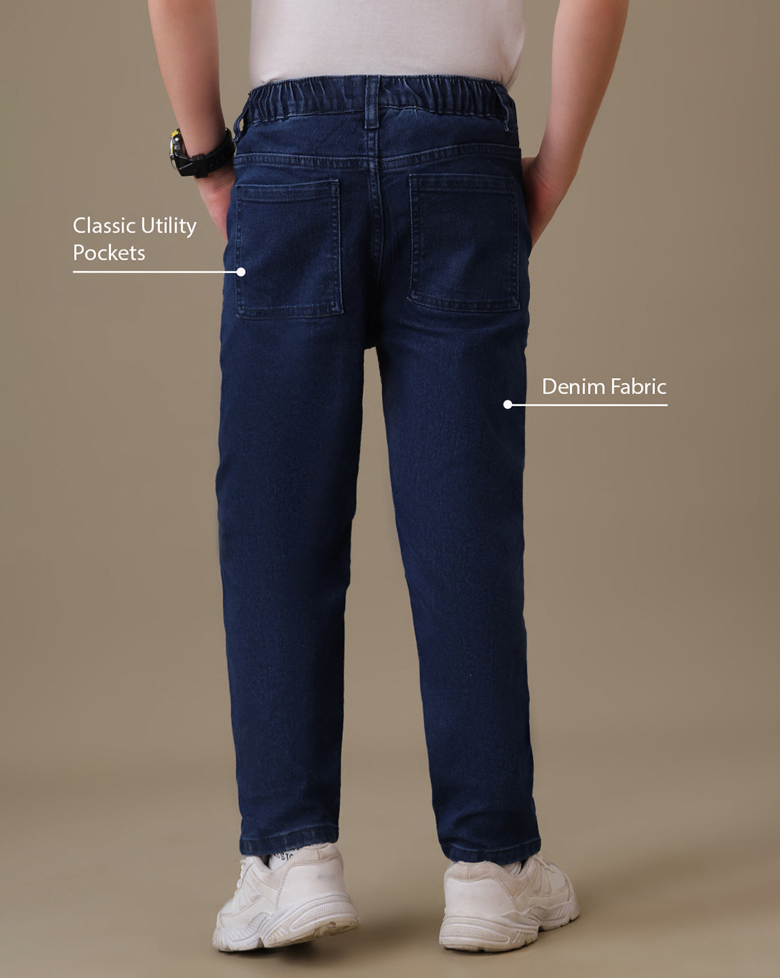 Spiderman Regular Fit Denim Joggers Boys