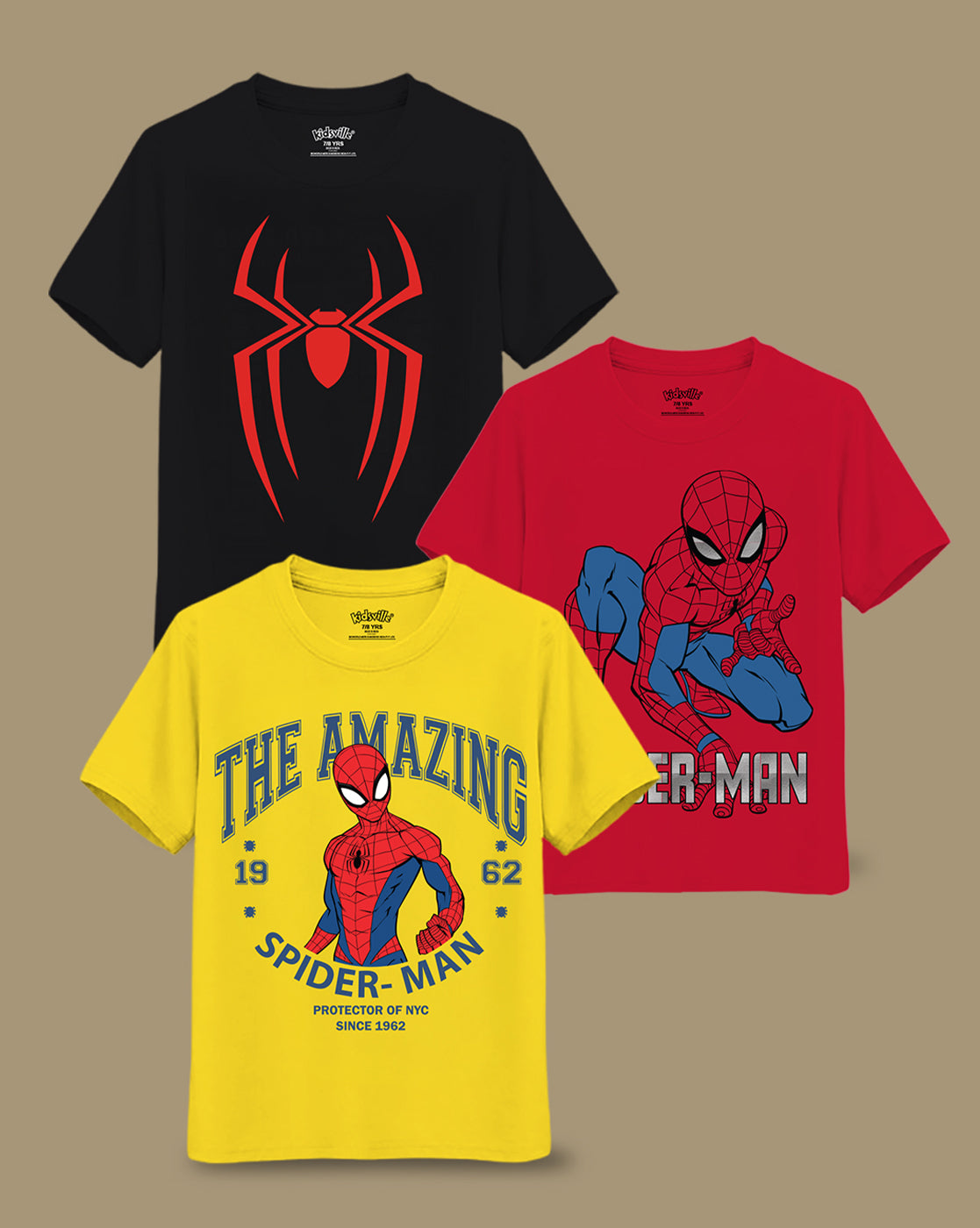 Spiderman  Pack of 3 Tshirt  Boys