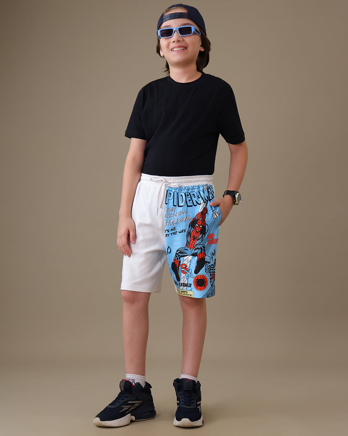 Spiderman Regular Fit Shorts Boys