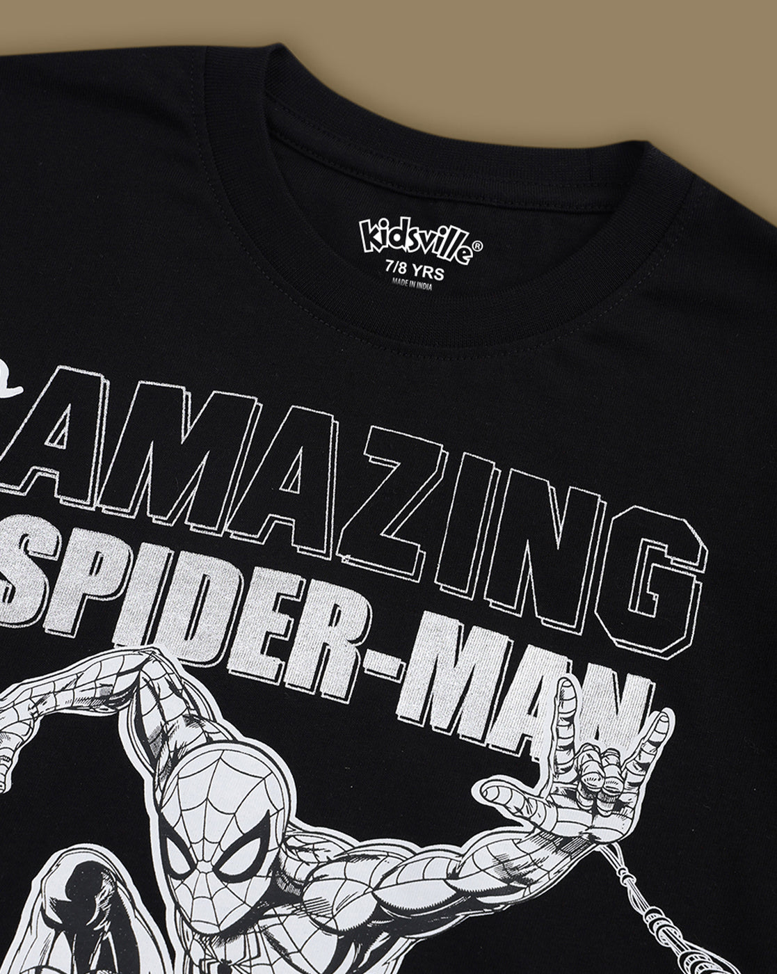 Spiderman Printed Regular Fit Tshirt For Boys