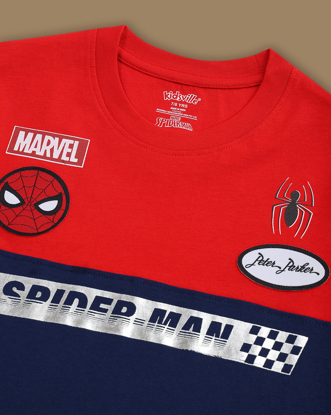 Spiderman Printed Regular Fit Tshirt For Boys