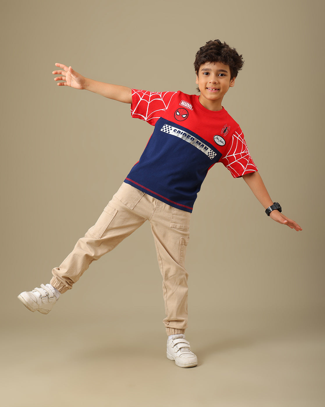 Spiderman Printed Regular Fit Tshirt For Boys